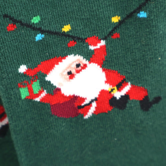 Crönert 27409 Christmas Men`s Socks green